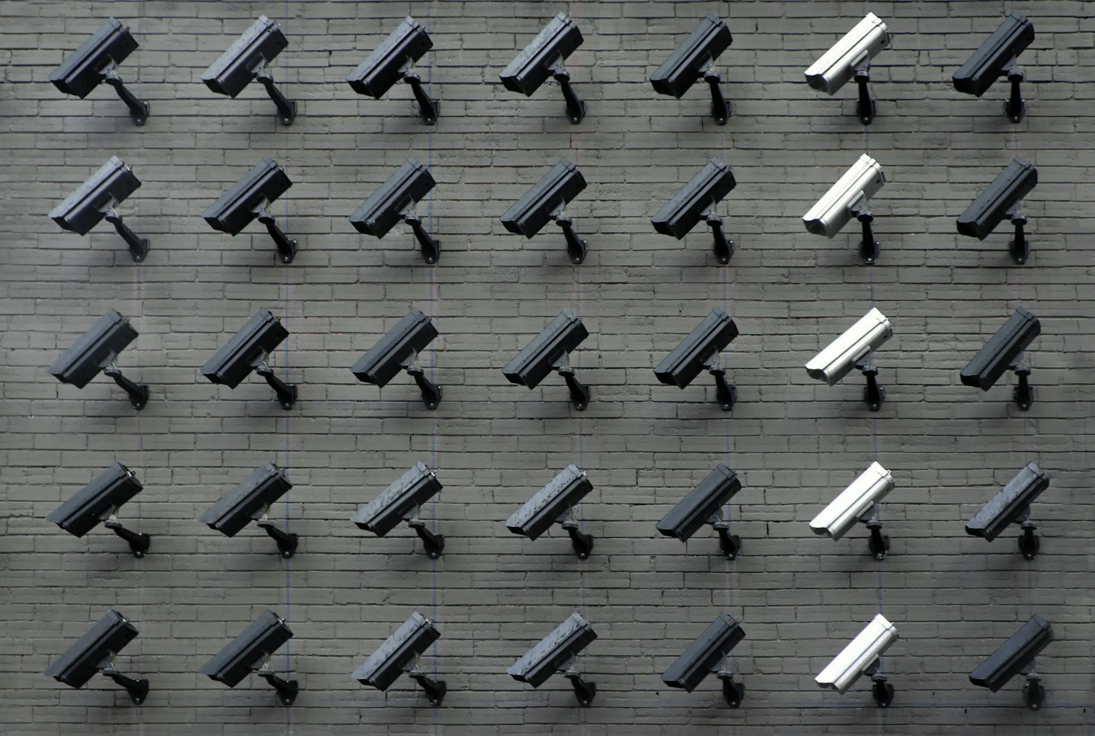 Mur de caméras de vidéoprotection